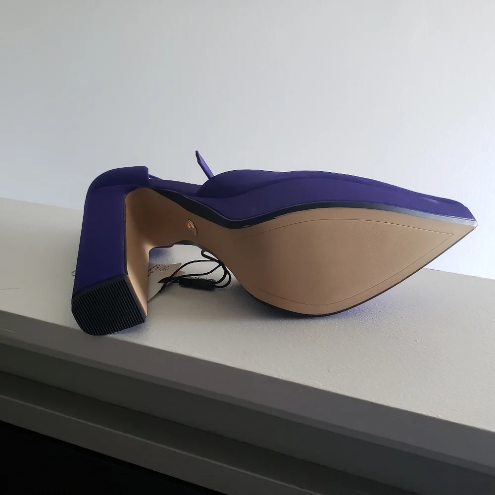 Zara Purple platform block heel - Picture 3 of 6